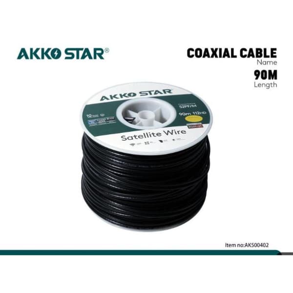 CABLE COAXIAL RG59+2C 90M AKKO STAR AK500402