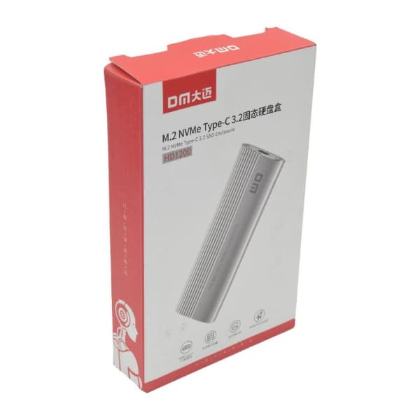 DM M.2 NVME TYPE-C 3.2 SSD ENCLOSURE HD1200