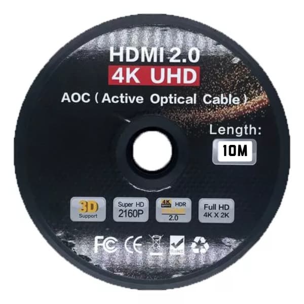 CABLE HDMI FIBRE 2.0/2.1 AOC (ACTIVE OPTICAL CABLE) 10M / RS-HDFIB10M