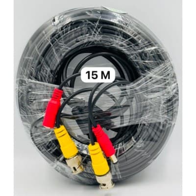 Câble coaxial RG59 BNC + DC - 15M