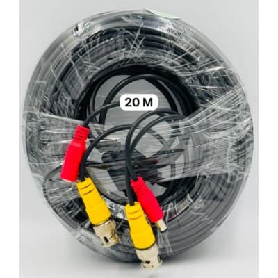 Câble coaxial RG59 BNC + DC - 20M