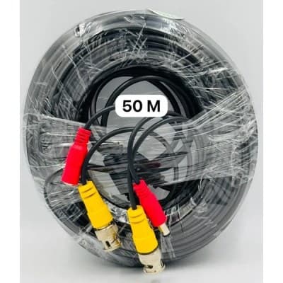 Câble coaxial RG59 BNC + DC - 50M